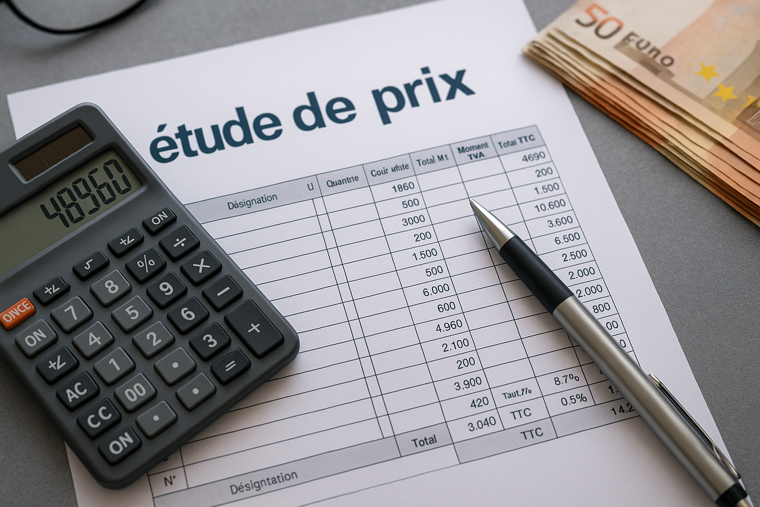 Étude de prix